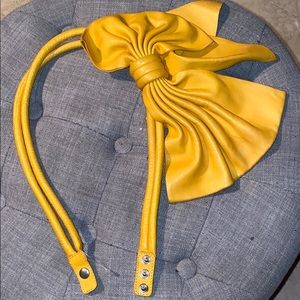 VINTAGE Soft buttery yellow Leather Belt
